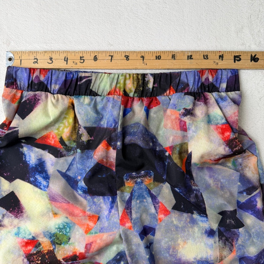 Minimum Preno Pants‎ Abstract Galaxy Print Elastic Waist Women's Size 38 - Picture 4 of 9